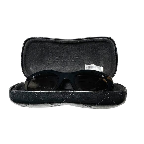 Chanel 5371 Black CC Logo Acetate Butterfly Cat Eye Sunglasses - Picture 9 of 9